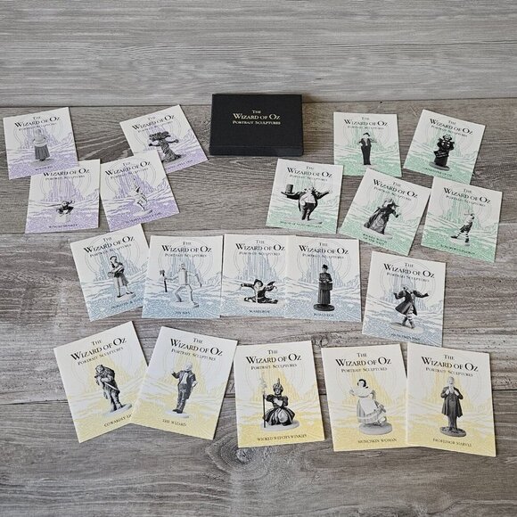 Franklin Mint Wizard of Oz 19 COA BOOKLETS CARDS Sculptures BOX Vintage 80s Rare - Picture 2 of 16